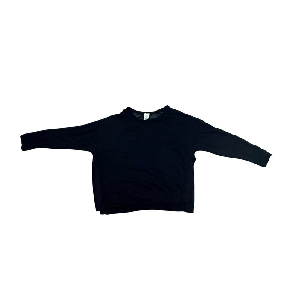 Avia Women's Mesh Back Athletic long sleeve Top black Size L (12-14)